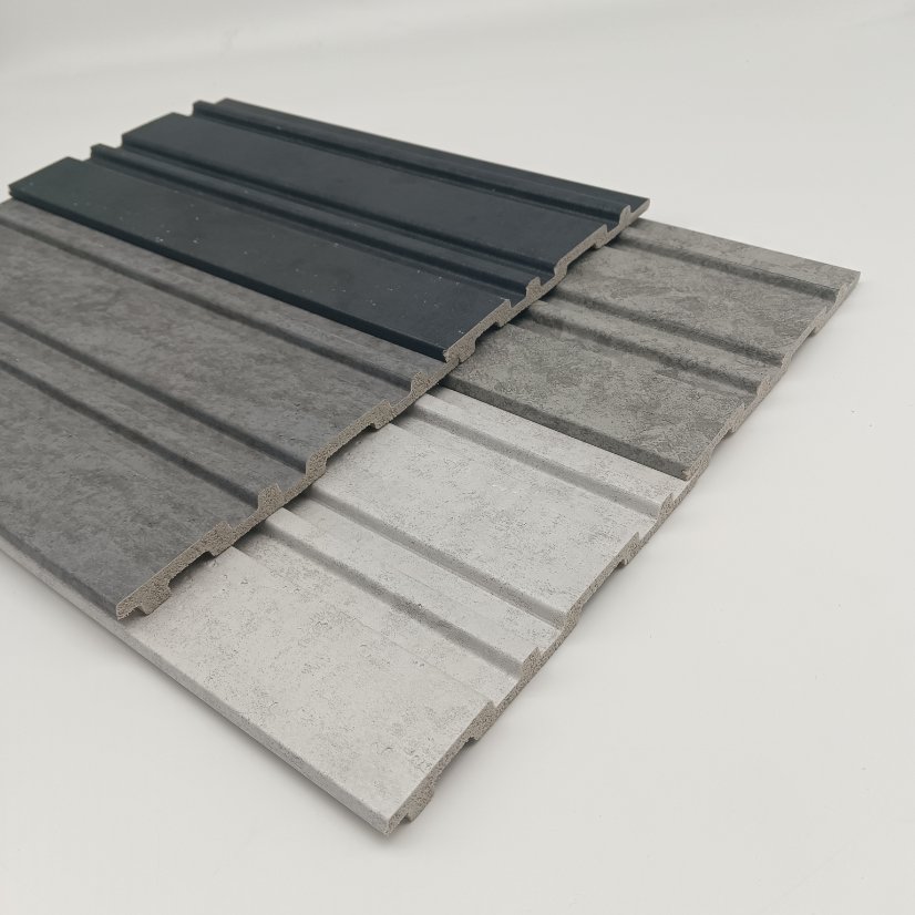 fluted wall panel PS Cement Grain Fluted Wall Panel, Interlocking Grooved Slat Board