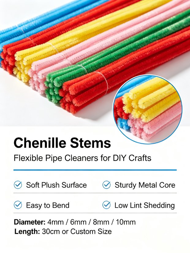 DIY Craft Materials Chenille Stems (Pipe Cleaners)