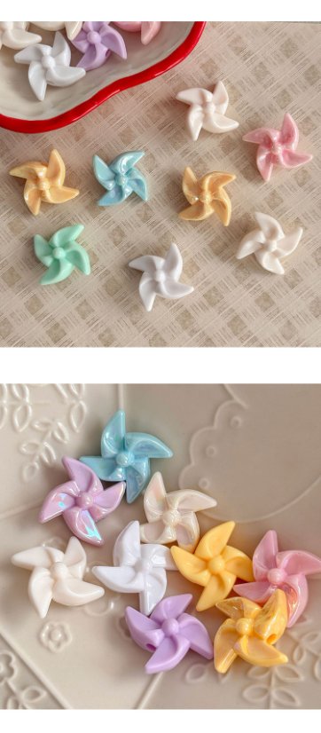 Solid Color Acrylic Beads windmill bead