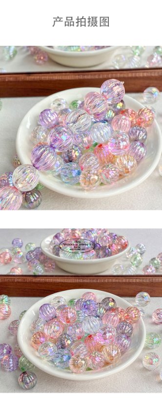 High-Quality UV Beads 14mm Pumpkin Beads