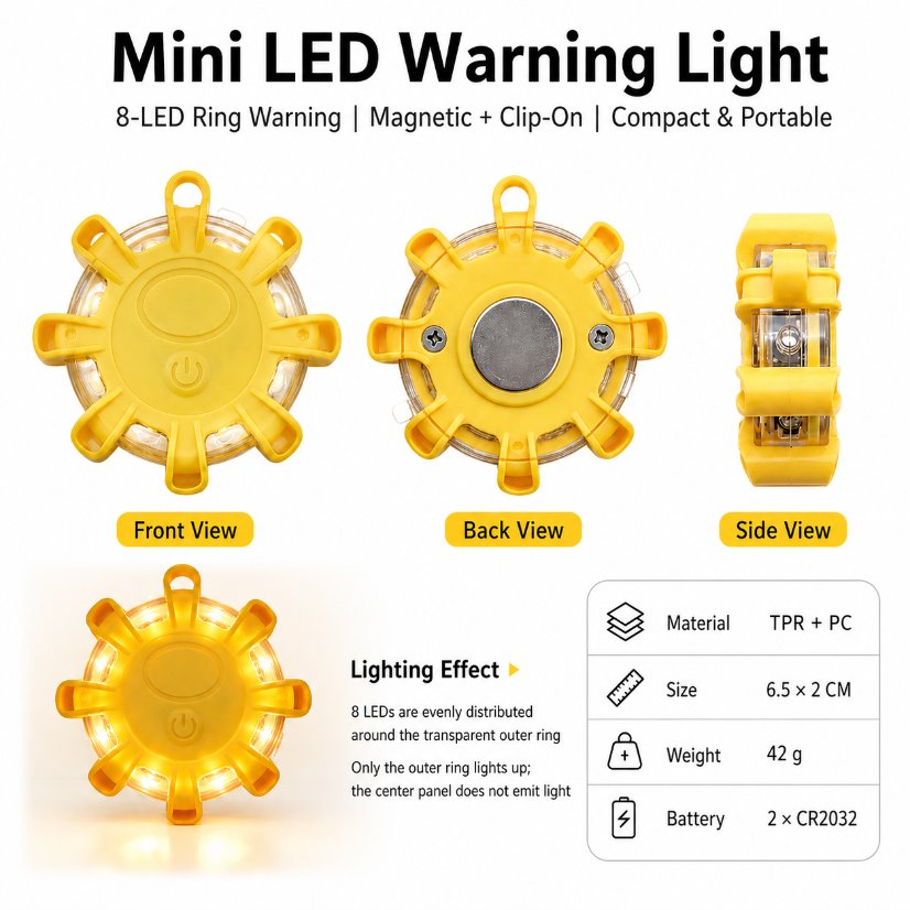 HB-327 Mini LED Warning Light