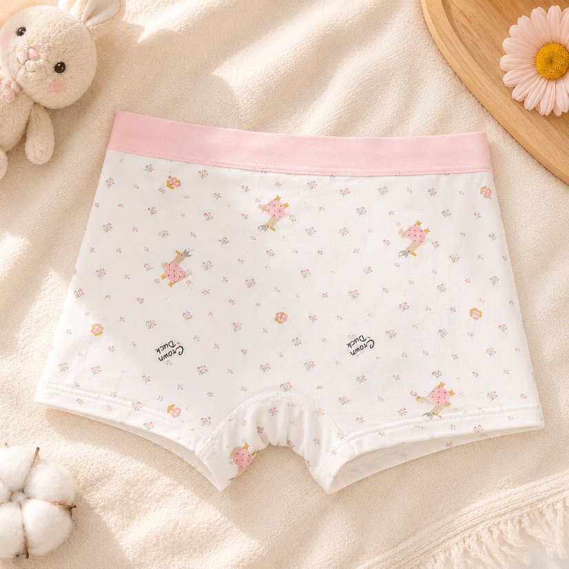 Kids' Underwear Girls' Soft Cotton Boxer Briefs, Cute Animal Print Kids Underwear