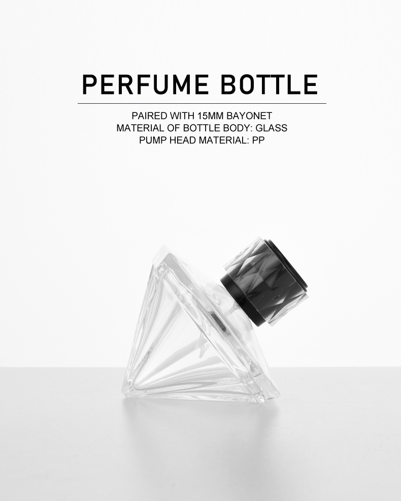 frasco de perfume 70ml Diamond Perfume Bottle – Elegant & Customizable Colors