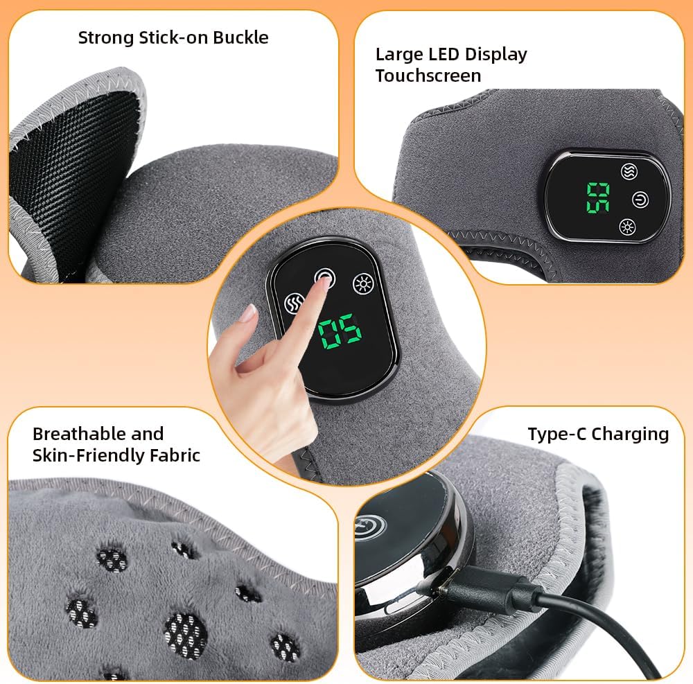 Foot Massager Foot & Ankle Massager with Heat Vibration,