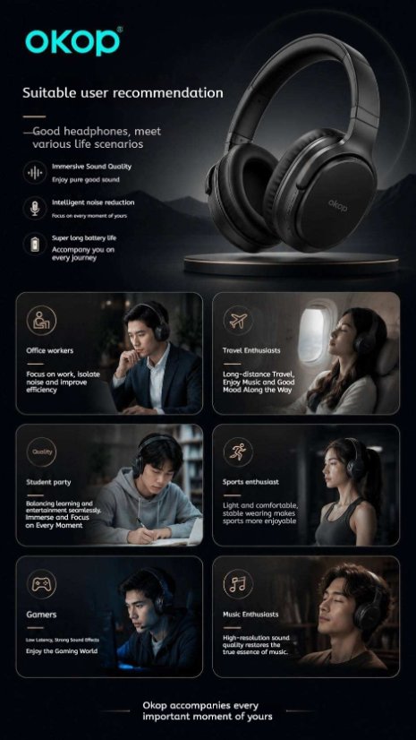 Over-Ear Headphones KP-H110 Wireless Bluetooth Speaker
