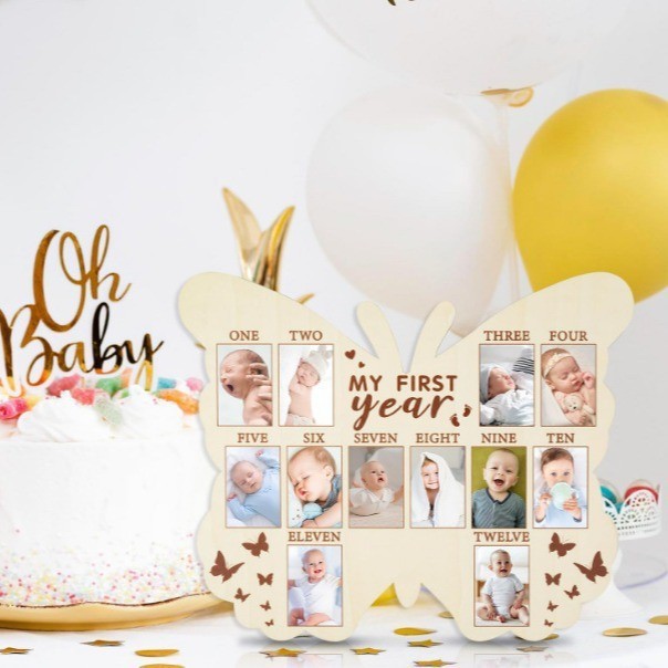 Infant Baptism Wooden Newborn Commemorative Photo Frame