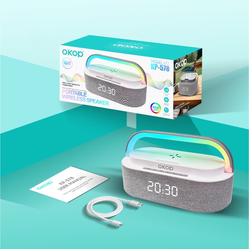 Wireless Charging Bluetooth Speaker KP-578 Wireless Bluetooth Speaker