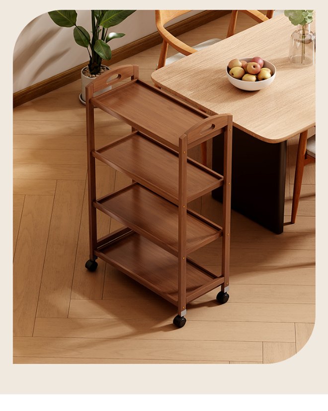 Bamboo Products – Mobile Cart Series Mobile Serving Cart