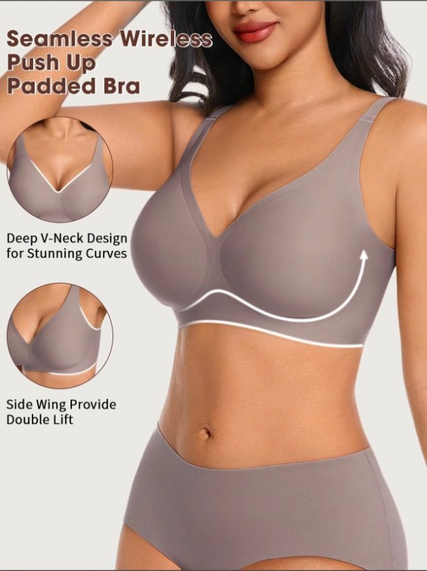 Seamless Bras & Briefs, Sewn Bras & Briefs Jelly Gel Bra & Stitched Panty