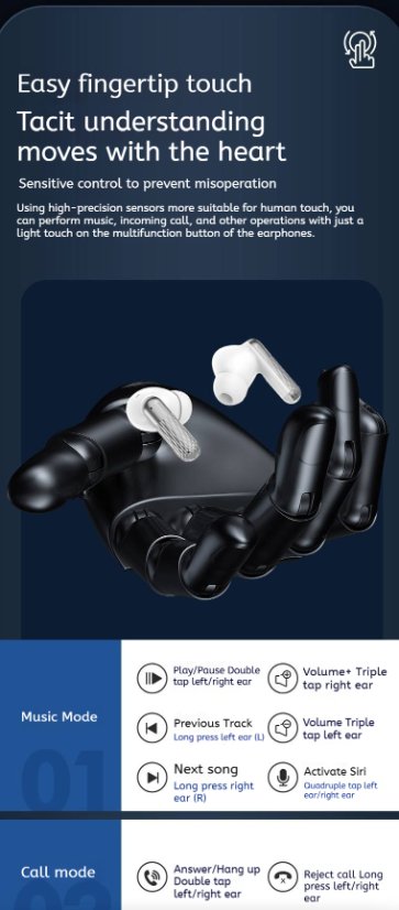 TWS Earbuds KP-220 Wireless Bluetooth Earbuds