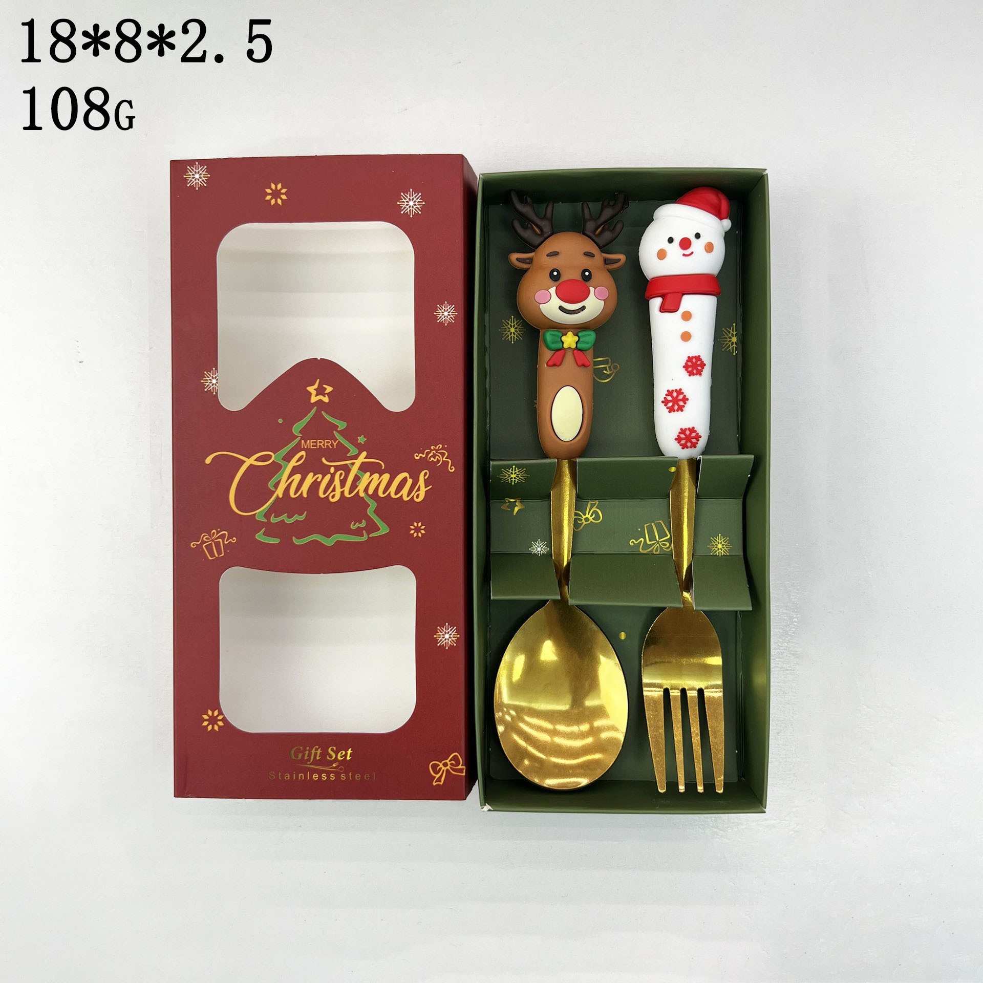 Christmas Tableware Stainless Steel Creative Christmas-Style Cutlery Gift Box Set