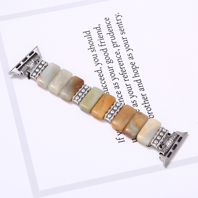 Watch strap Turquoise Beaded Elastic Strap for Apple Watch Series 9/8/7/6/5/4/SE
