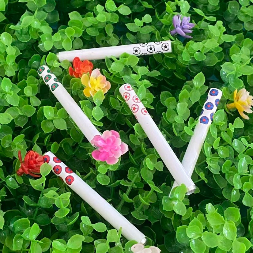 Glow-in-the-Dark Fidgets Soccer‑Pattern Aluminum Glow‑in‑the‑Dark Stick