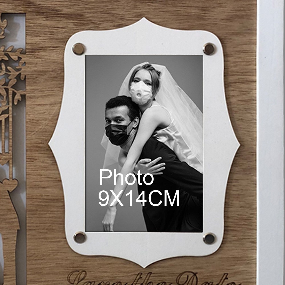 Wedding Supplies Bride and Groom Wedding Wooden Love Photo Frame Personalized Minimalist Home Decoration