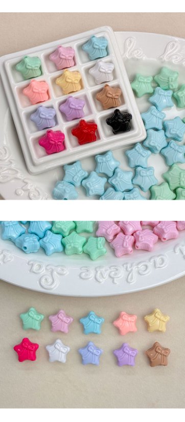 Solid Color Acrylic Beads star beads
