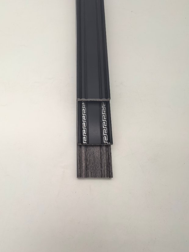 decor line PS Chinese Style Molding With Hui Pattern Inlay, Minimalist Groove Frame Trim
