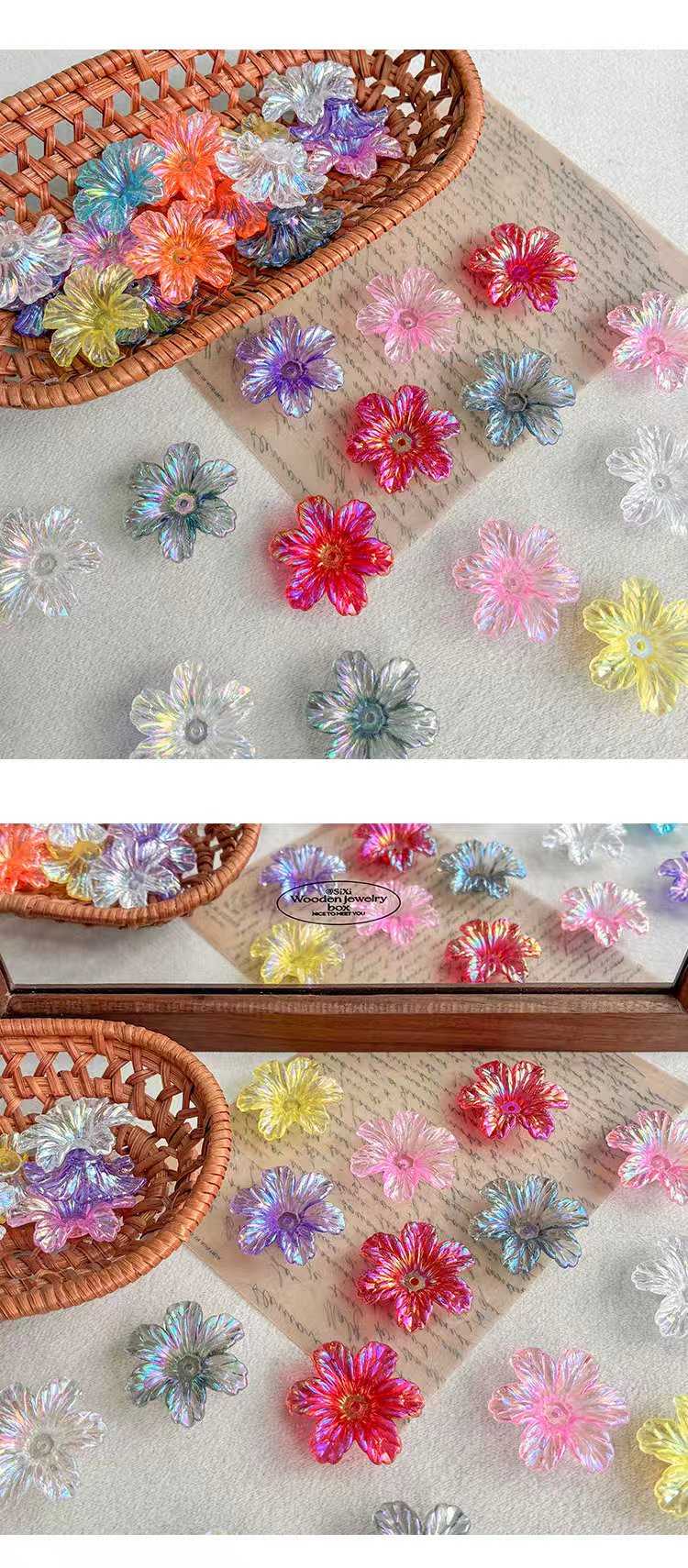 Flower & Leaf Shaped Charms AB flower 