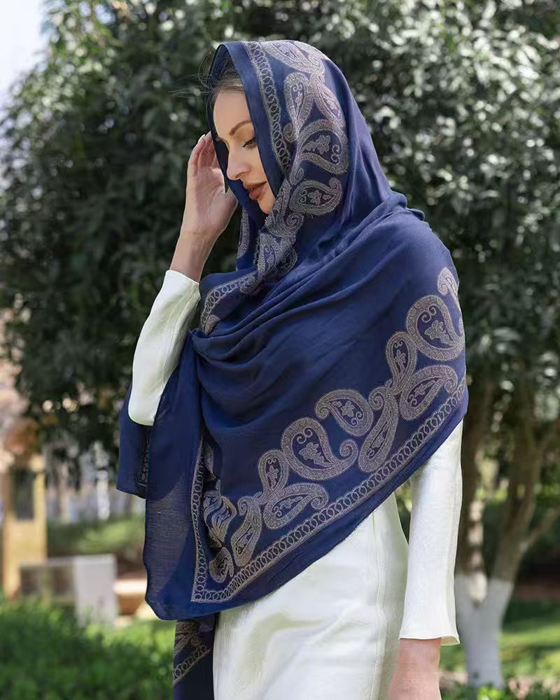 Rayon Viscose Long Scarves Jacquard Long Scarf, Headscarf and Shawl