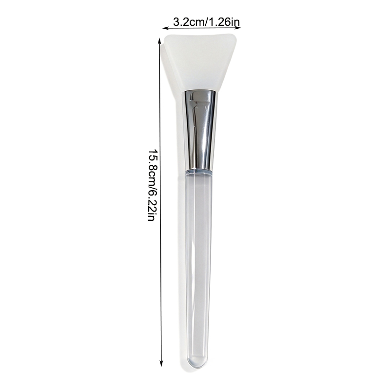 Face Mask Brush Mask Application Brush, Soft Silicone Fan Shape White Brush Head Cosmetic Tool for Body Lotion, Mud, Clay, Charcoal Mixed Mask