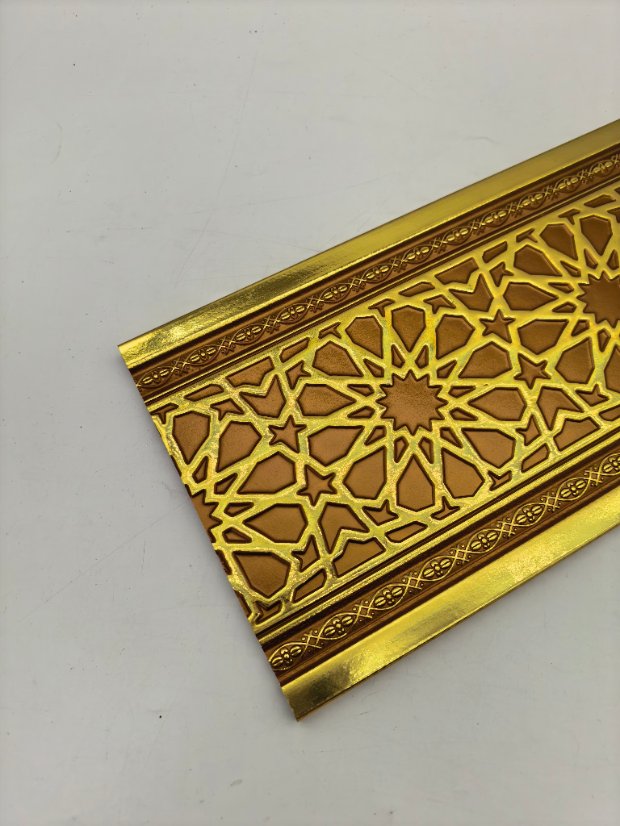 decor line PS Arabic Window Lattice Gold Foil Molding, Geometric Pattern Frame Trim