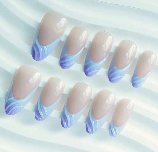Others Purple Resin Press-On Nails