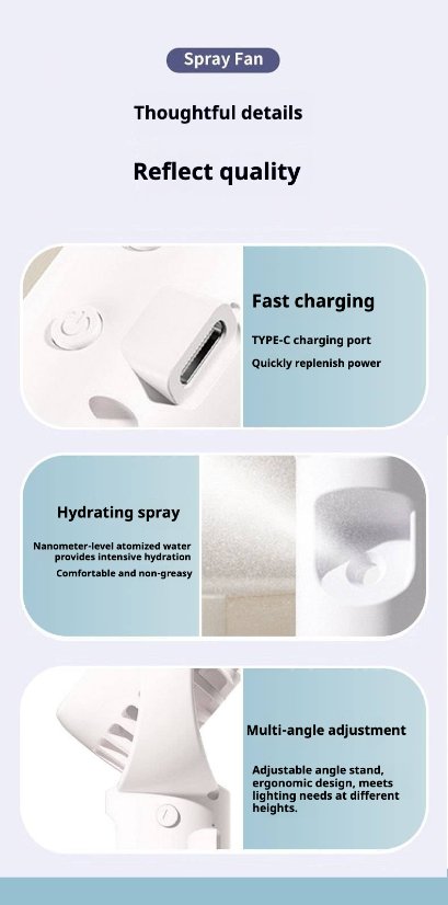 Fan KP-F04 Handheld misting fan