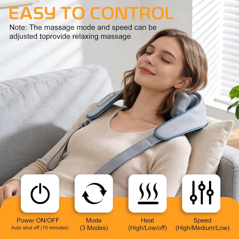 Neck Massager 4D Deep Tissue Kneading Neck Massager