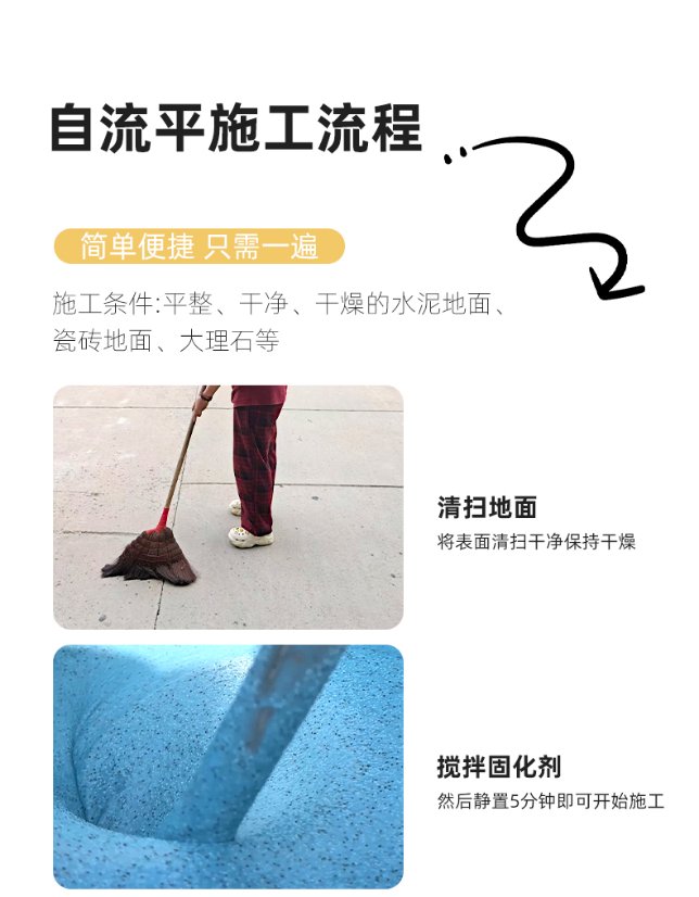 Solvent-free coatings Epoxy Colored-Sand Self-Leveling Flooring