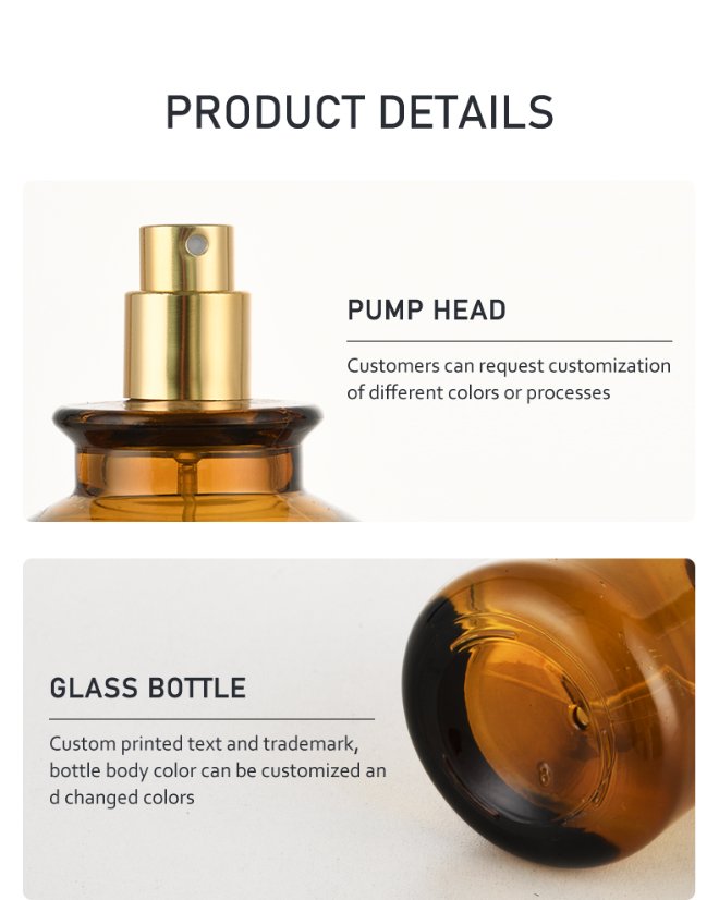 frasco de perfume 30ml / 50ml / 100ml Multi-Size Perfume Spray Bottle with Wooden Cap
