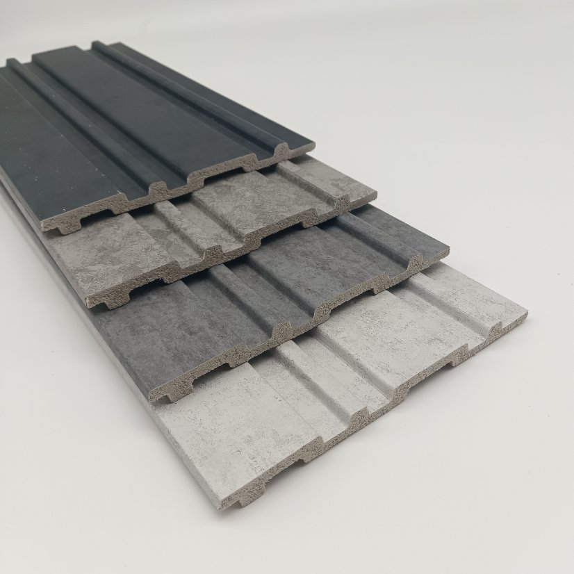 fluted wall panel PS Cement Grain Fluted Wall Panel, Interlocking Grooved Slat Board