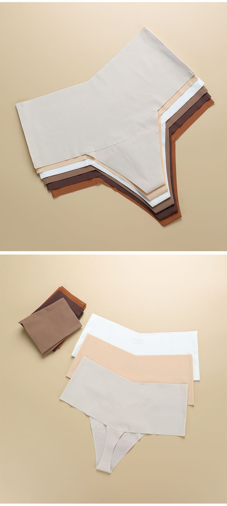 Seamless Panties Mid-Rise Seamless Fitness Briefs for Women