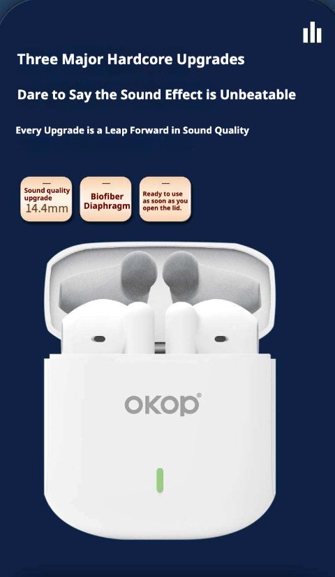 TWS Earbuds KP-211 Wireless Bluetooth semi-in-ear Earphones