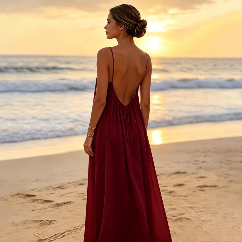 Dresses 6934 Relaxed Camisole Beach Maxi Dress