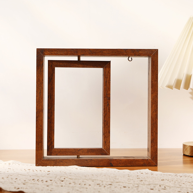 MDF Picture Frames Personalized double-sided rotating photo frame