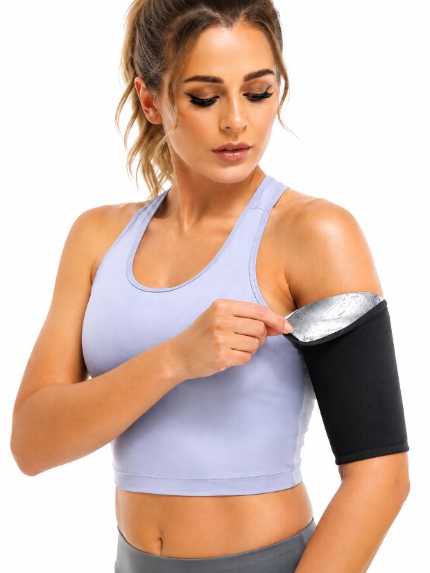 waist trimmer-tummy control trimmer Sauna shape Women's Arm Trimmers, Sauna Arm Shaper Compression Sweat Bands, Slimming Arm Band, 2 Pack