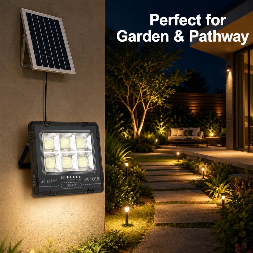 HB-T53 300W Solar-Powered Courtyard Light