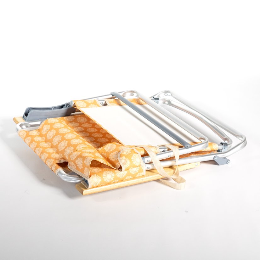Beach Chair wooden armrest five-position adjustable strap chair