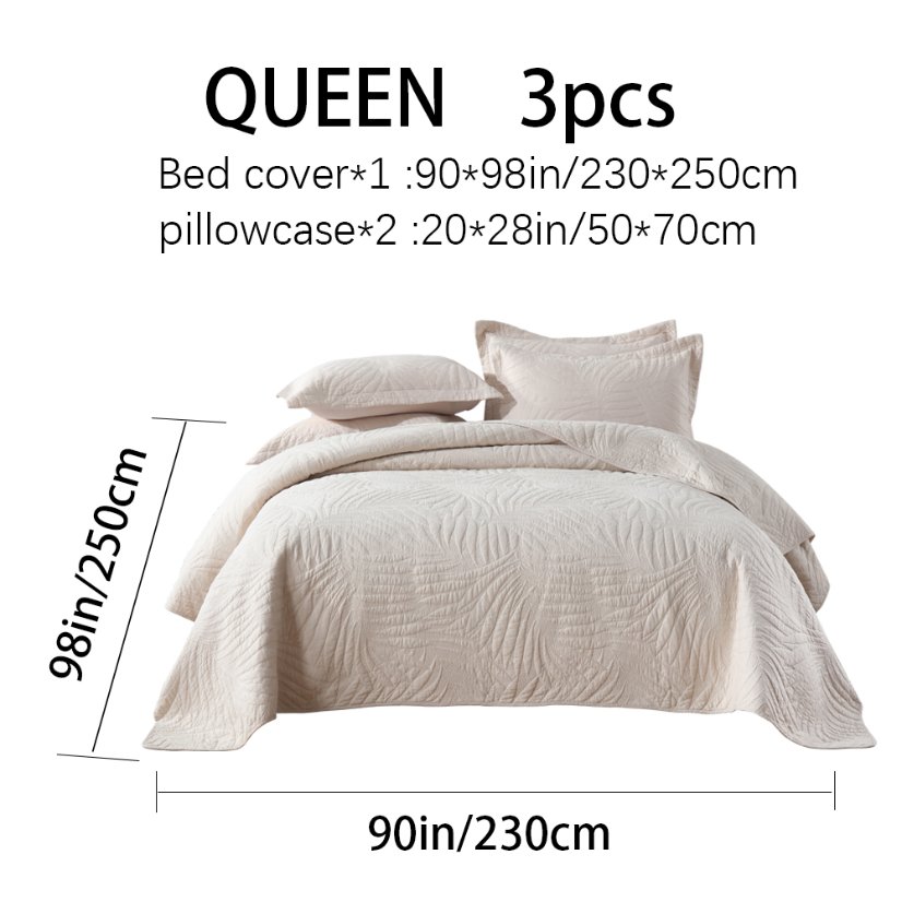 3-Piece Sets Encrypted Quilting Quilt Set Paris Holiday Theme