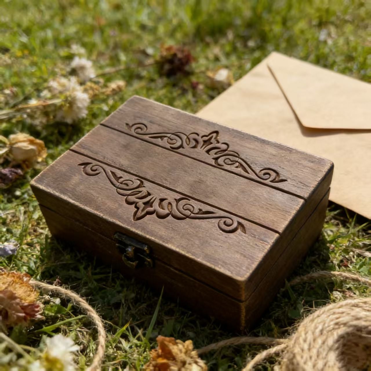 Wedding Supplies Creative Minimalist Wooden Jewelry Box Ring Box
