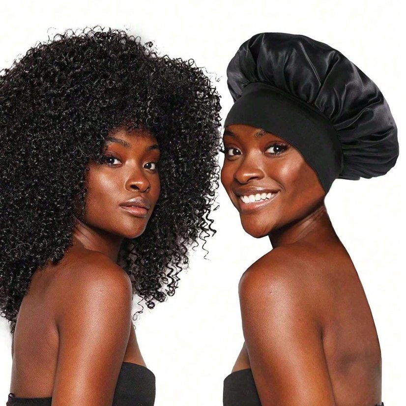 Bonnet Women Solid Color Silky Satin Bonnet, Soft Comfortable Hair‑Protecting Sleep Cap