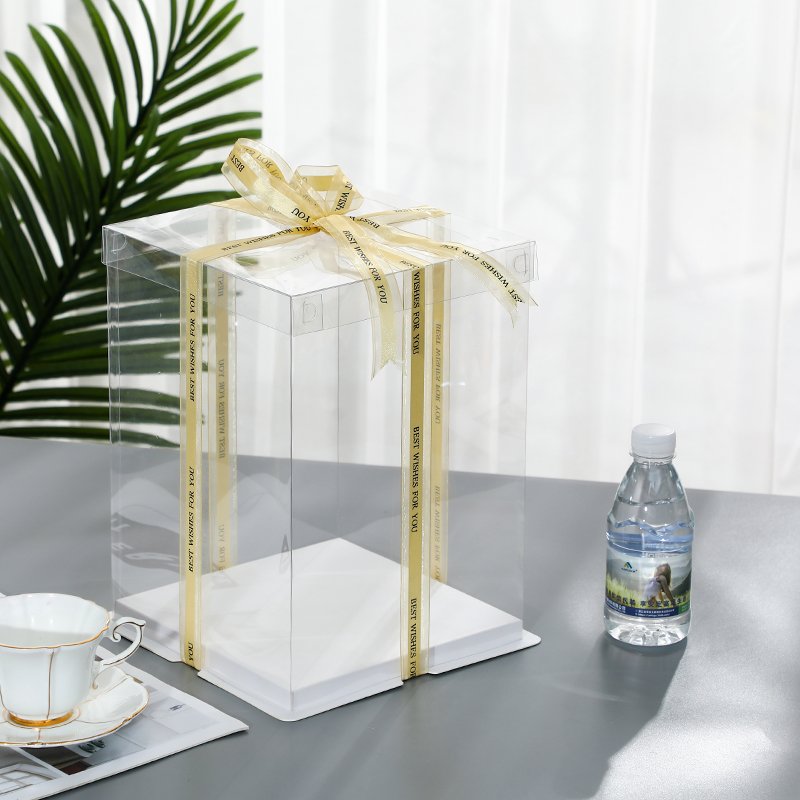 Birthday Cake Boxes Square Cake Box with Clear Lid and Clear Side Panels