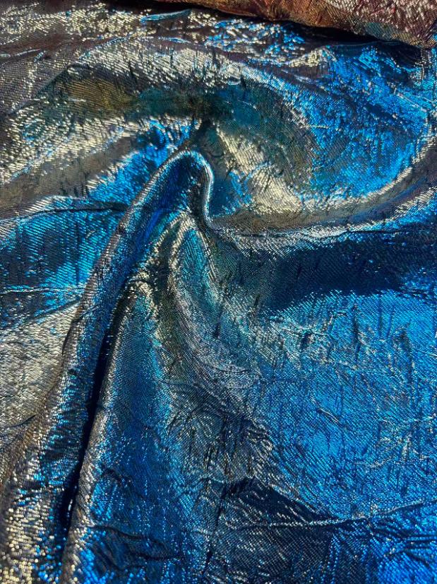 Dress Fabrics Color-Shift Metallic Jacquard Textured Dress Fabric