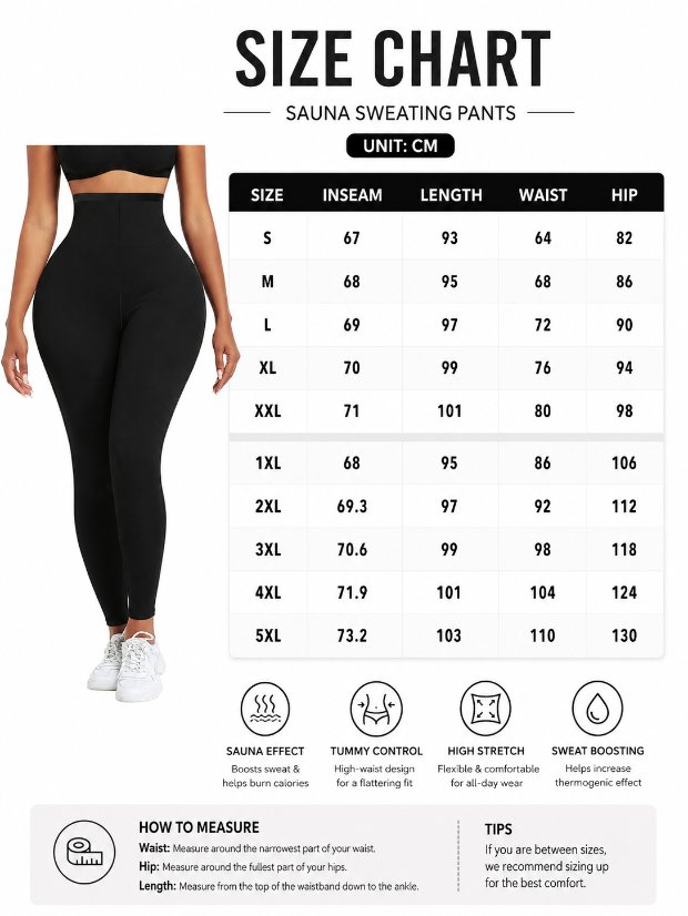 legging-shorts-capri-pant Sauna Sweat Pant for Women Sweat Waist Trainer Control Sauna Suit Workout Legging