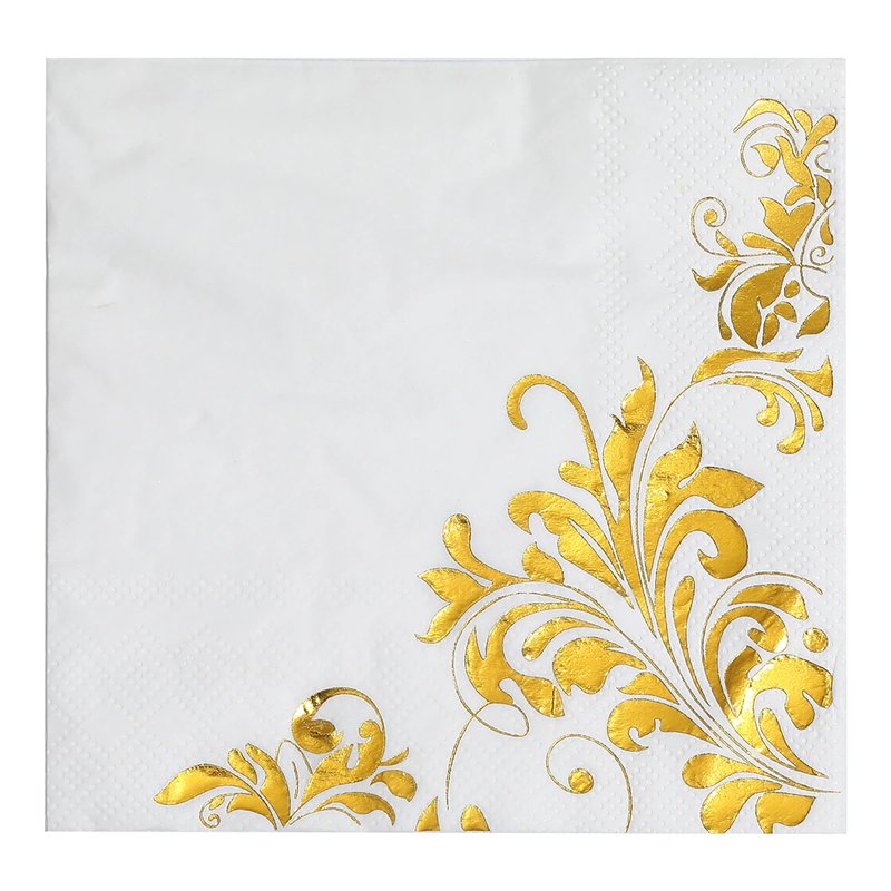 Gold Foil Gold-Stamped White Square Paper
