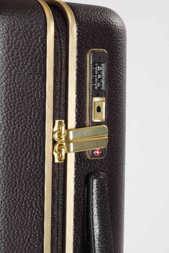 PC Material PC 923 Leather‑Grain, Gold Aluminum‑Frame