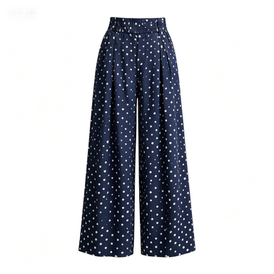 Outdoor Casual Women's Printed High-Waist Wide-Leg Pants