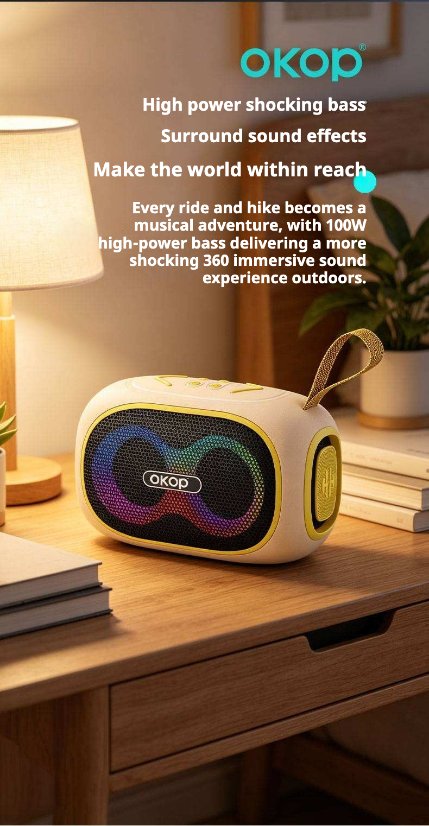 Portable Outdoor Bluetooth Speaker KP-854 Wireless Bluetooth Speaker