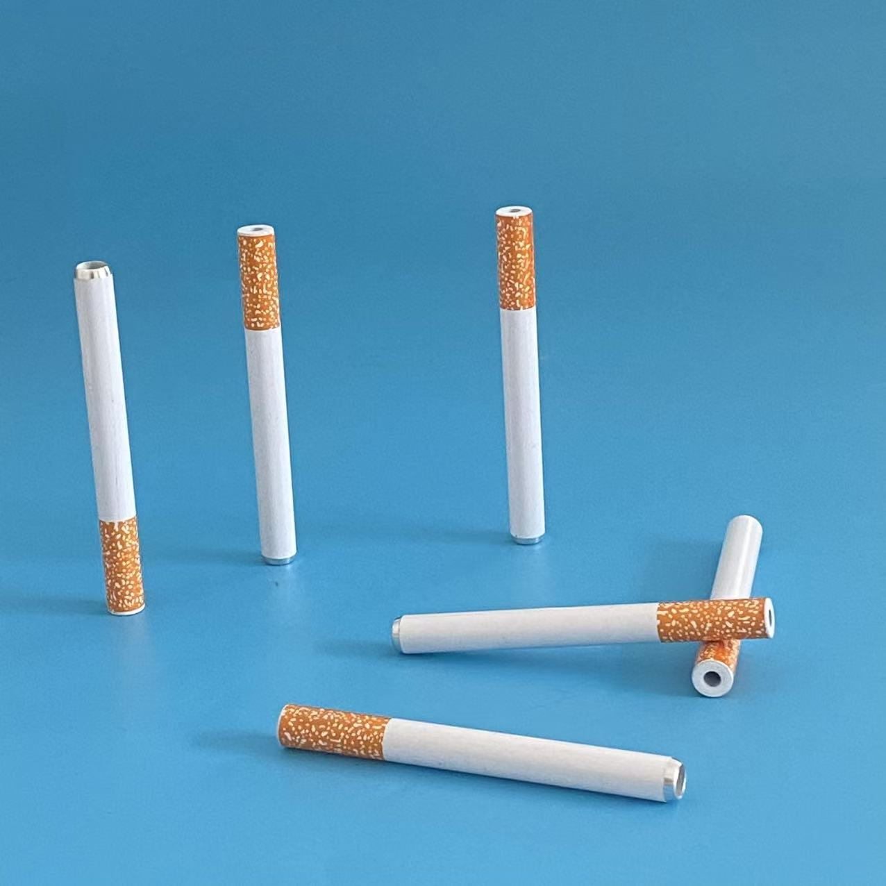 Glow-in-the-Dark Fidgets Gold‑Foil Cigarette‑Style Aluminum Glow‑in‑the‑Dark Stick