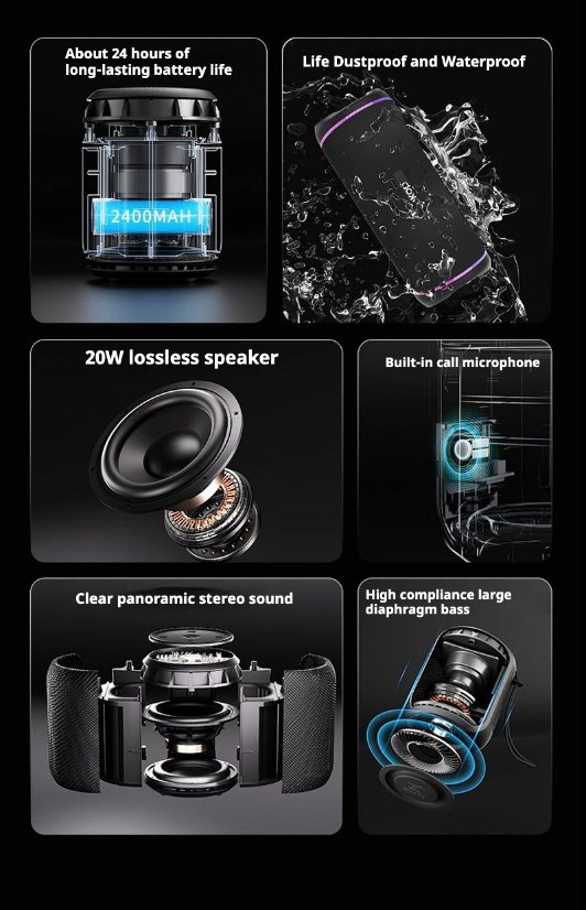 Portable Outdoor Bluetooth Speaker KP-842 Wireless Bluetooth Speaker