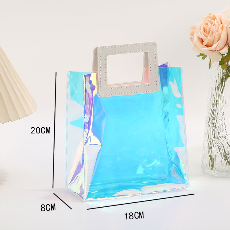 Clear Tote Bag Laser-finish tote bag with tubular trim
